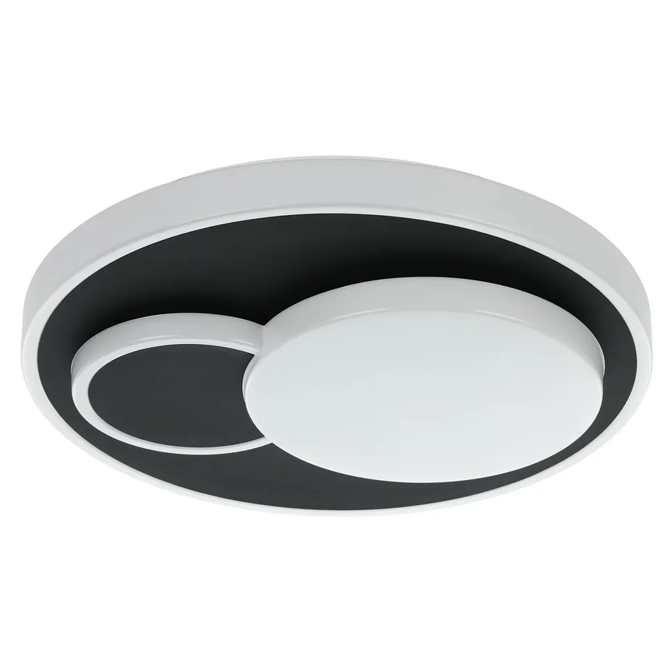 eglo-lepreso-led-deckenleuchte-rund-38-5-cm-schwarz-wei-2300-lm image 1