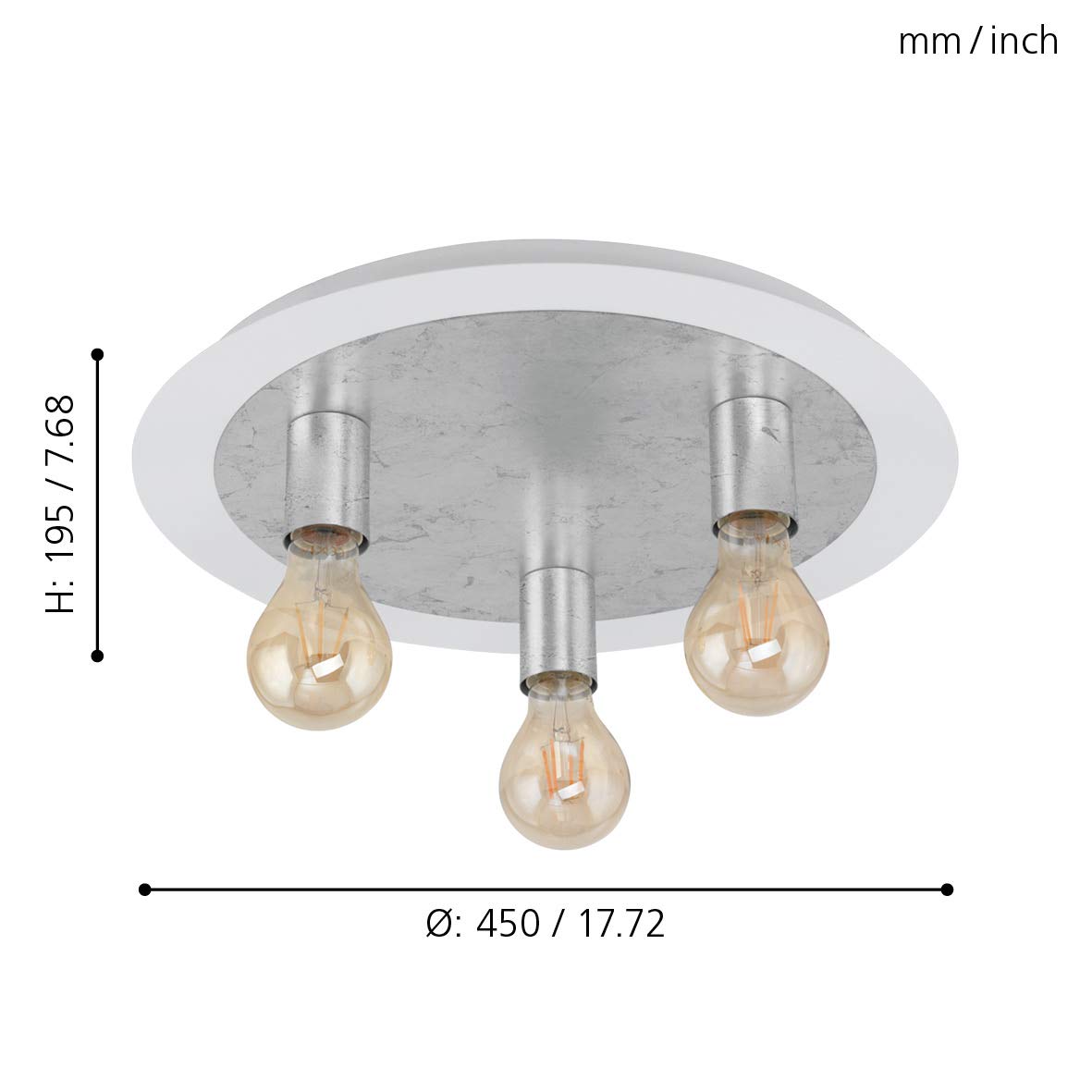 eglo-passano-led-deckenlampe-3-flammig-vintage-wei-silber-45-cm image 3