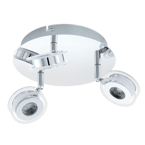 eglo-sarolo-led-deckenstrahler-3-flammig-rund-edelstahl-chrom-kunststoff-transpa image 2