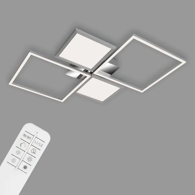 briloner-led-deckenleuchte-dimmbar-mit-fernbedienung-schwenkbar-652x640x75-mm-al image 1