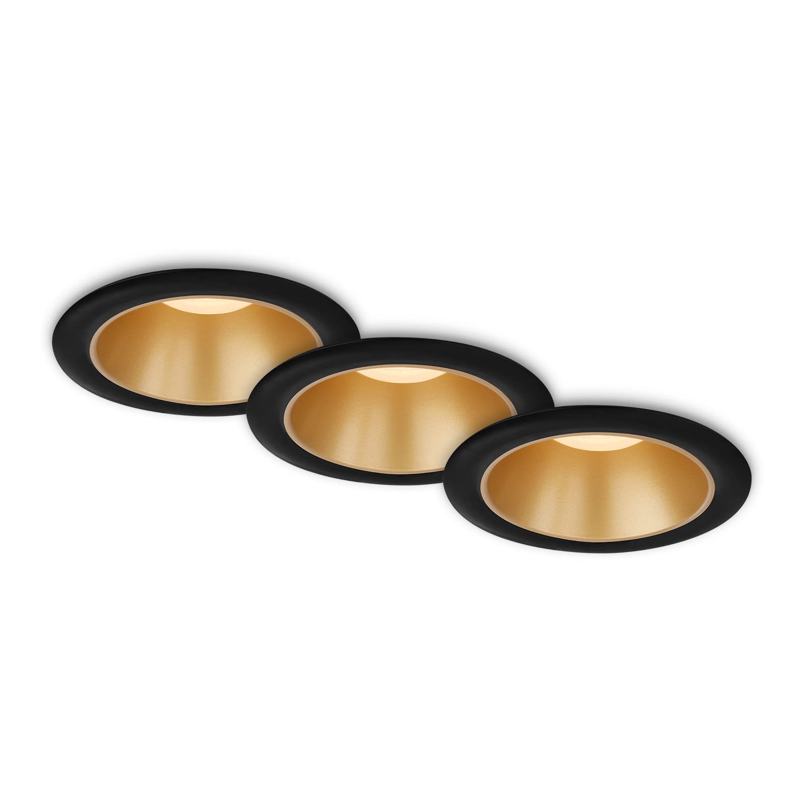 briloner-bad-einbauleuchten-3er-set-led-ip44-schwarz-gold image 1