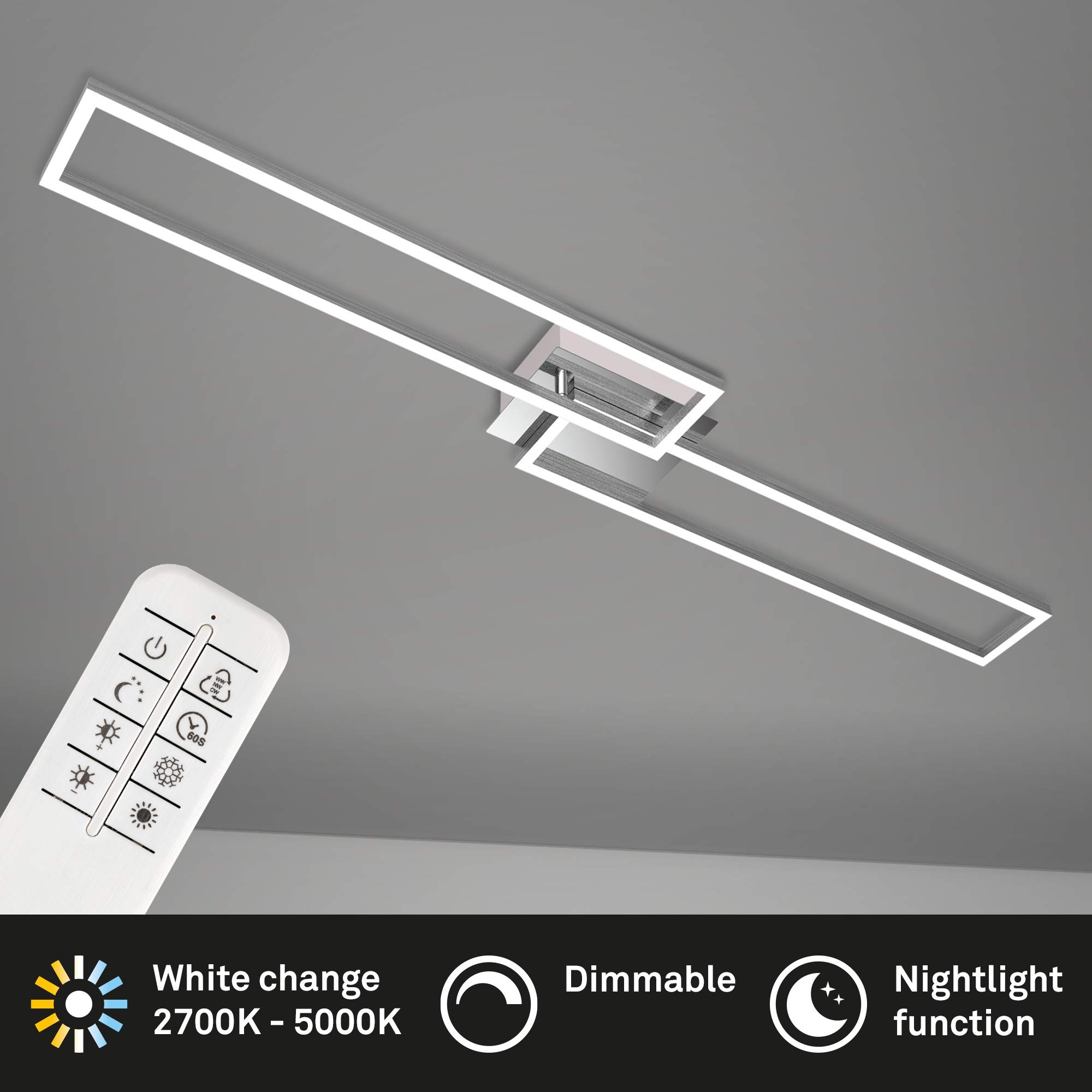 briloner-led-deckenlampe-dimmbar-fernbedienung-cct-110x25x8-cm-chrom-alu image 2