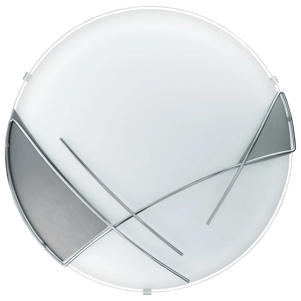 eglo-raya-deckenlampe-1-flammig-e27-wei-chrom-31-5-cm image 1