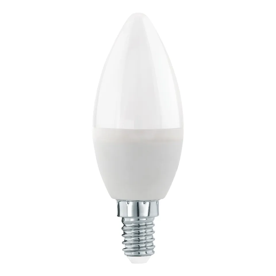 eglo-e14-led-kerzenlampe-dimmbar-5w-60w-ersatz-806-lm-warmwei-3000k-opalwei-c37 image 1