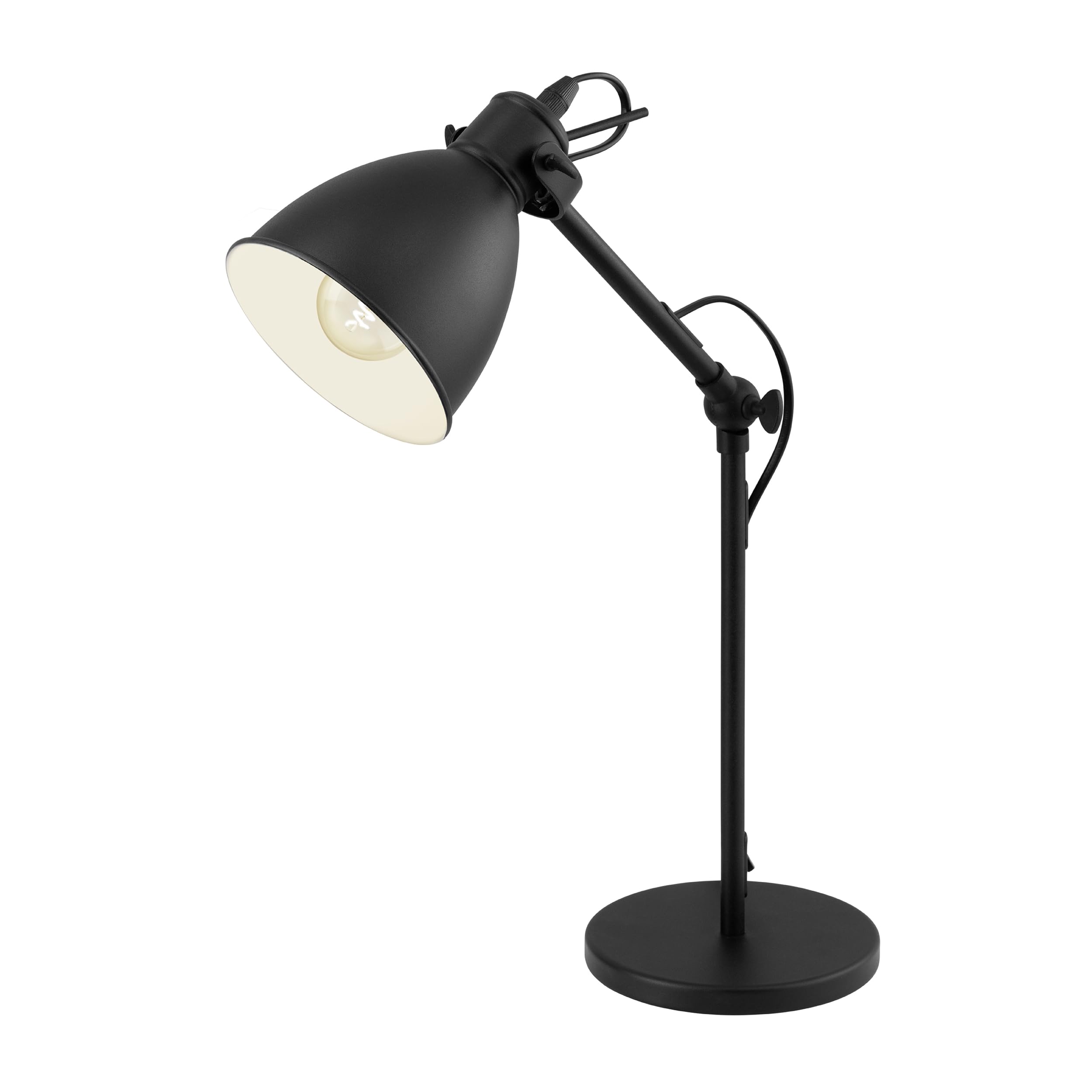 eglo-priddy-wandlampe-industrial-vintage-e27-schwarz-wei image 7