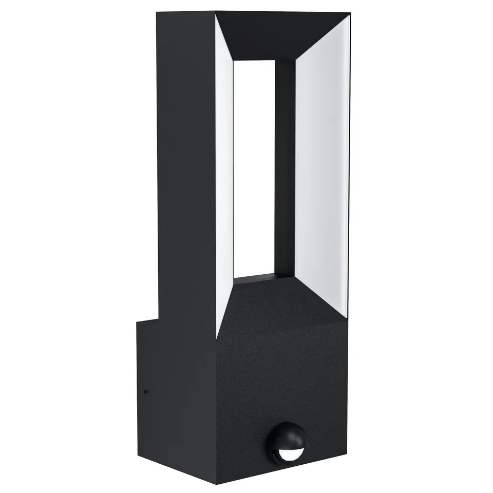 eglo-riforano-led-au-en-wandleuchte-mit-bewegungsmelder-ip44-schwarz image 1