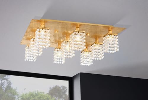 eglo-pyton-gold-led-deckenleuchte-57-5-cm-stahl-gold-brillantglas image 4