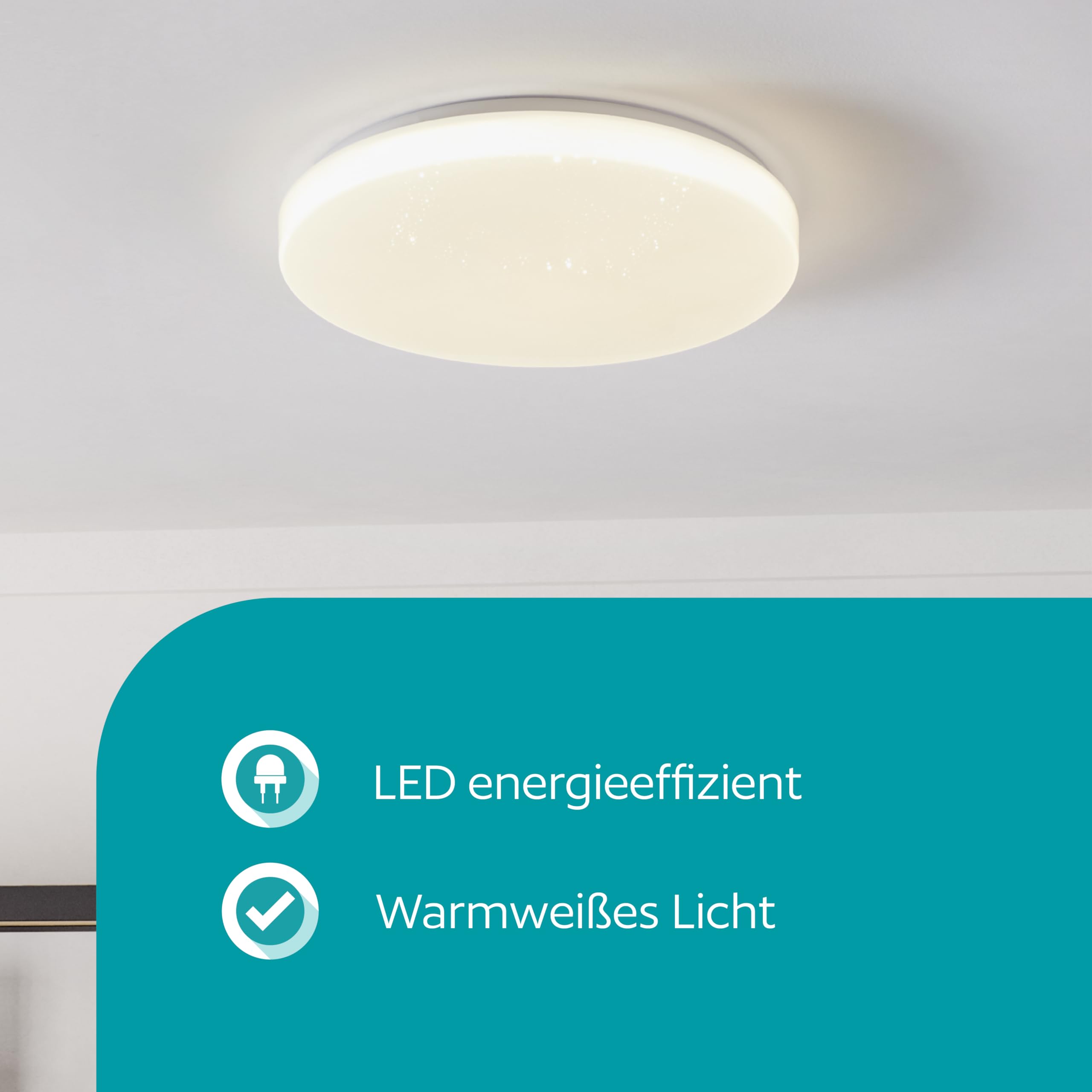 eglo-pogliola-e-led-deckenleuchte-rund-26-cm-wei-mit-kristall-effekt image 2