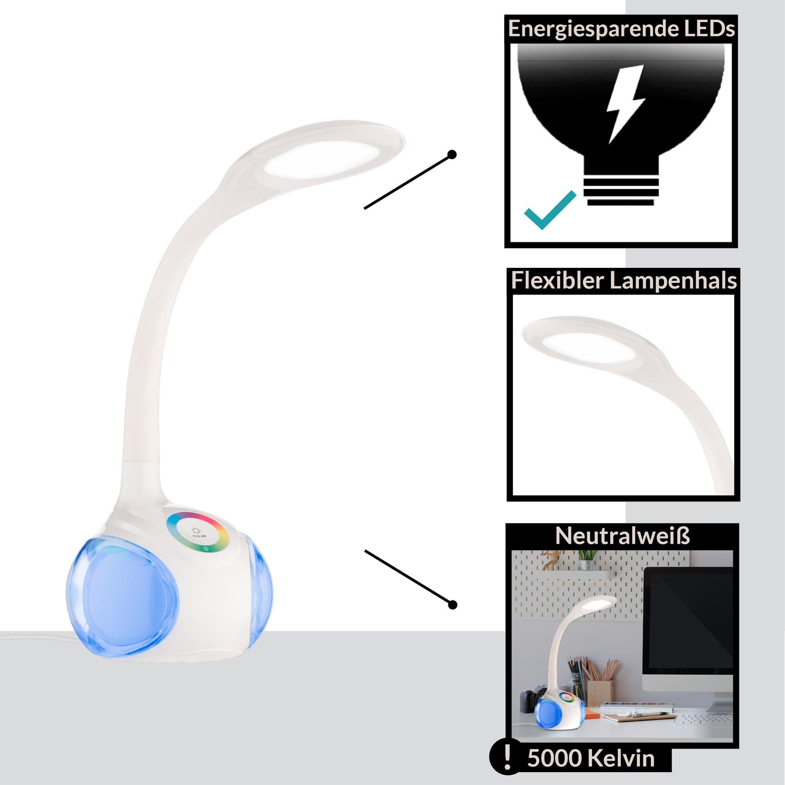 eglo-arcones-led-tischlampe-touch-dimmbar-rgb-fu-wei image 7