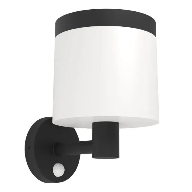 eglo-pantete-led-solar-wandlampe-au-en-mit-bewegungsmelder-ip44-schwarz-wei image 1