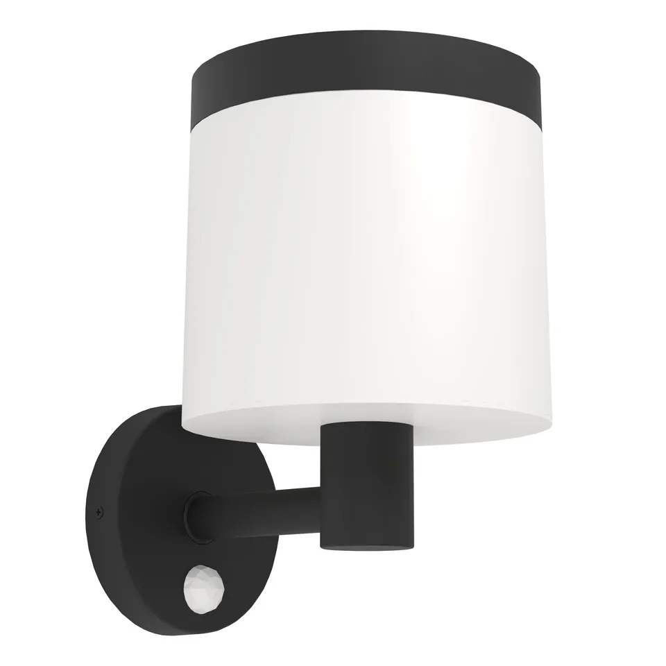 eglo-pantete-led-solar-wandlampe-au-en-mit-bewegungsmelder-ip44-schwarz-wei image 1