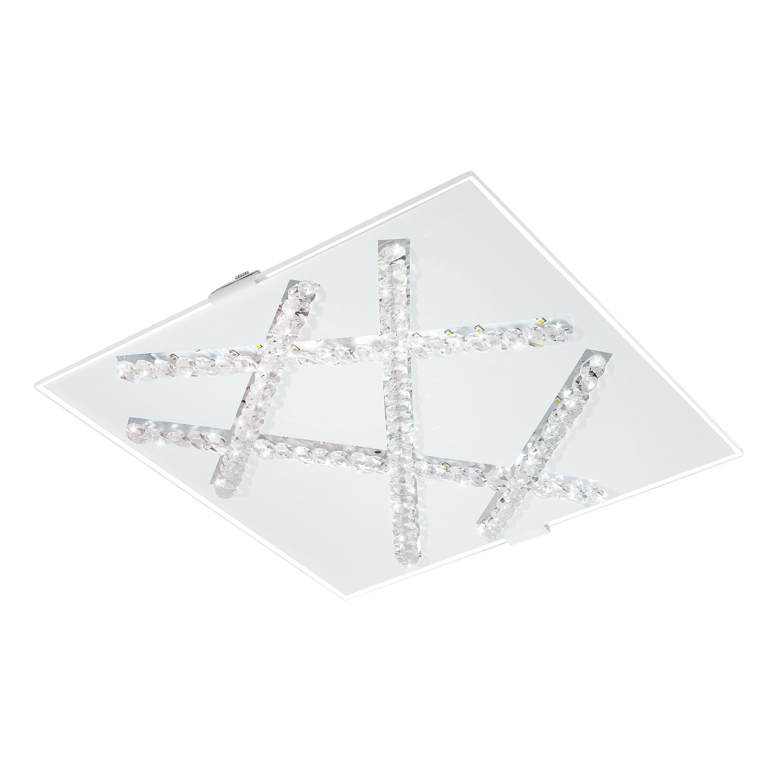 eglo-sorrenta-led-deckenlampe-29x29-cm-stahl-wei-glas-warmwei image 1