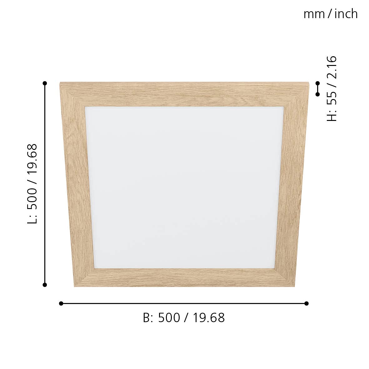 eglo-piglionasso-led-panel-quadratisch-mit-eichenholz-rahmen-50x50-cm image 2