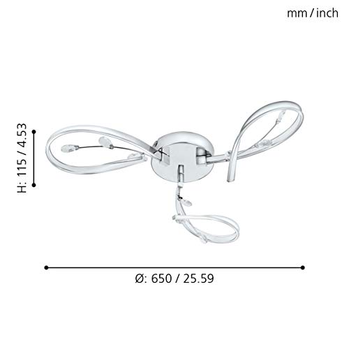 eglo-vallemare-led-deckenleuchte-3-flammig-chrom-65-cm-warmwei-kristall image 6