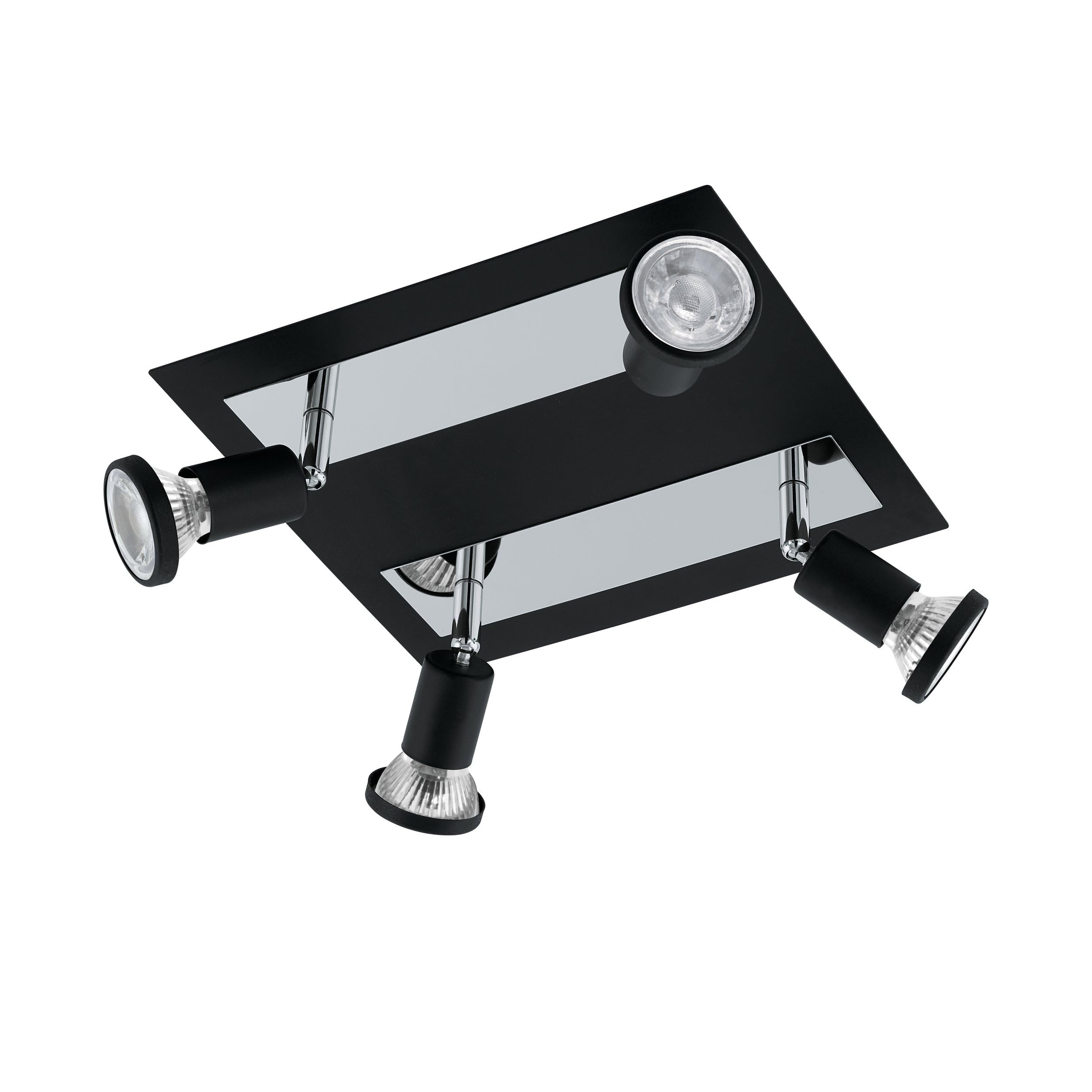 eglo-sarria-led-deckenstrahler-4-flammig-schwarz-chrom-gu10-warmwei image 1