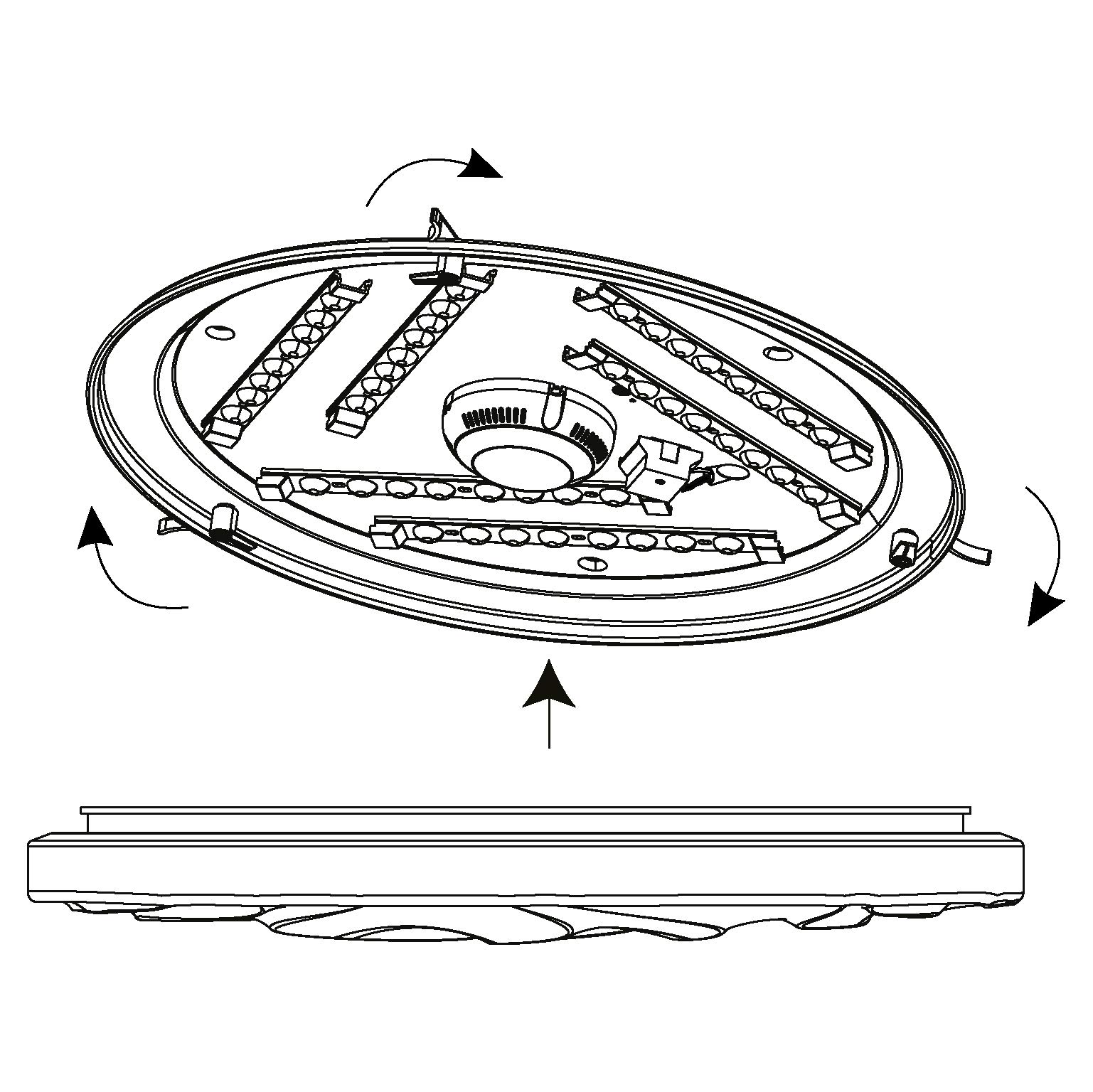 eglo-benariba-led-deckenleuchte-rund-55-cm-wei-wellen-dekor image 4