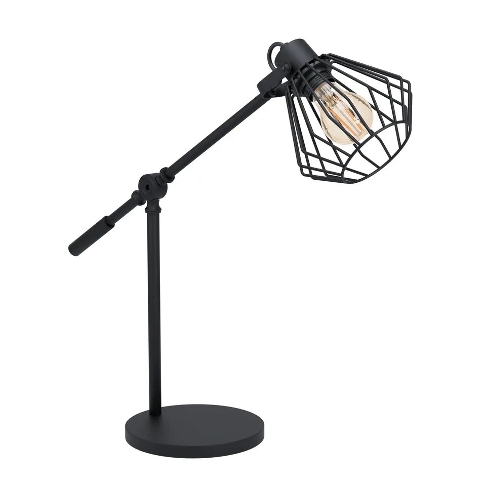 eglo-tabillano-1-tischleuchte-vintage-industrial-schwarz-e27 image 1