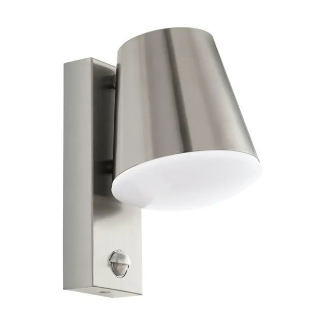 eglo-caldiero-au-en-wandlampe-mit-bewegungssensor-edelstahl-silber-wei-e27-ip44 image 1