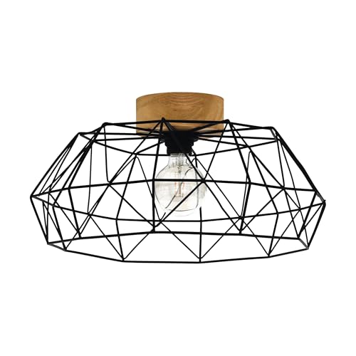 eglo-padstow-pendelleuchte-vintage-industrial-schwarz-holz-e27-44-5-cm image 8