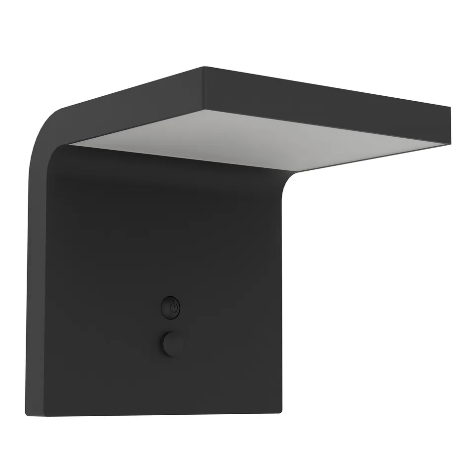 eglo-spiante-solar-wandlampe-au-en-mit-bewegungsmelder-ip44-schwarz image 1