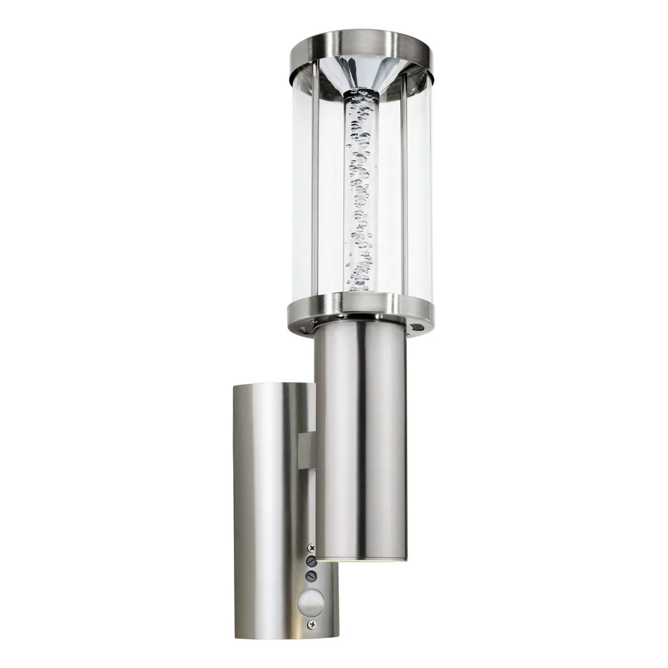 eglo-trono-stick-2-flammige-au-en-wandlampe-mit-bewegungsmelder-silber-gu10-ip44 image 1
