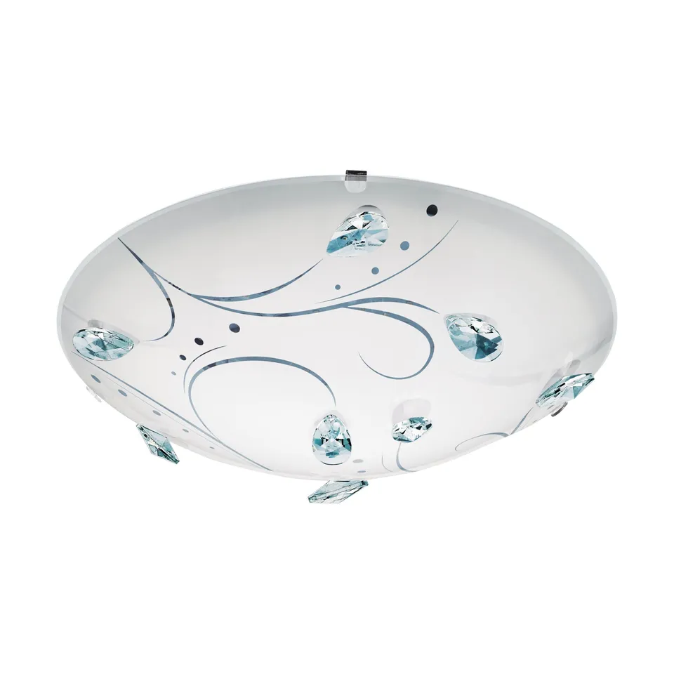 eglo-sorrenta-1-led-deckenleuchte-klassisch-wei-mit-kristallen-31-5-cm image 1