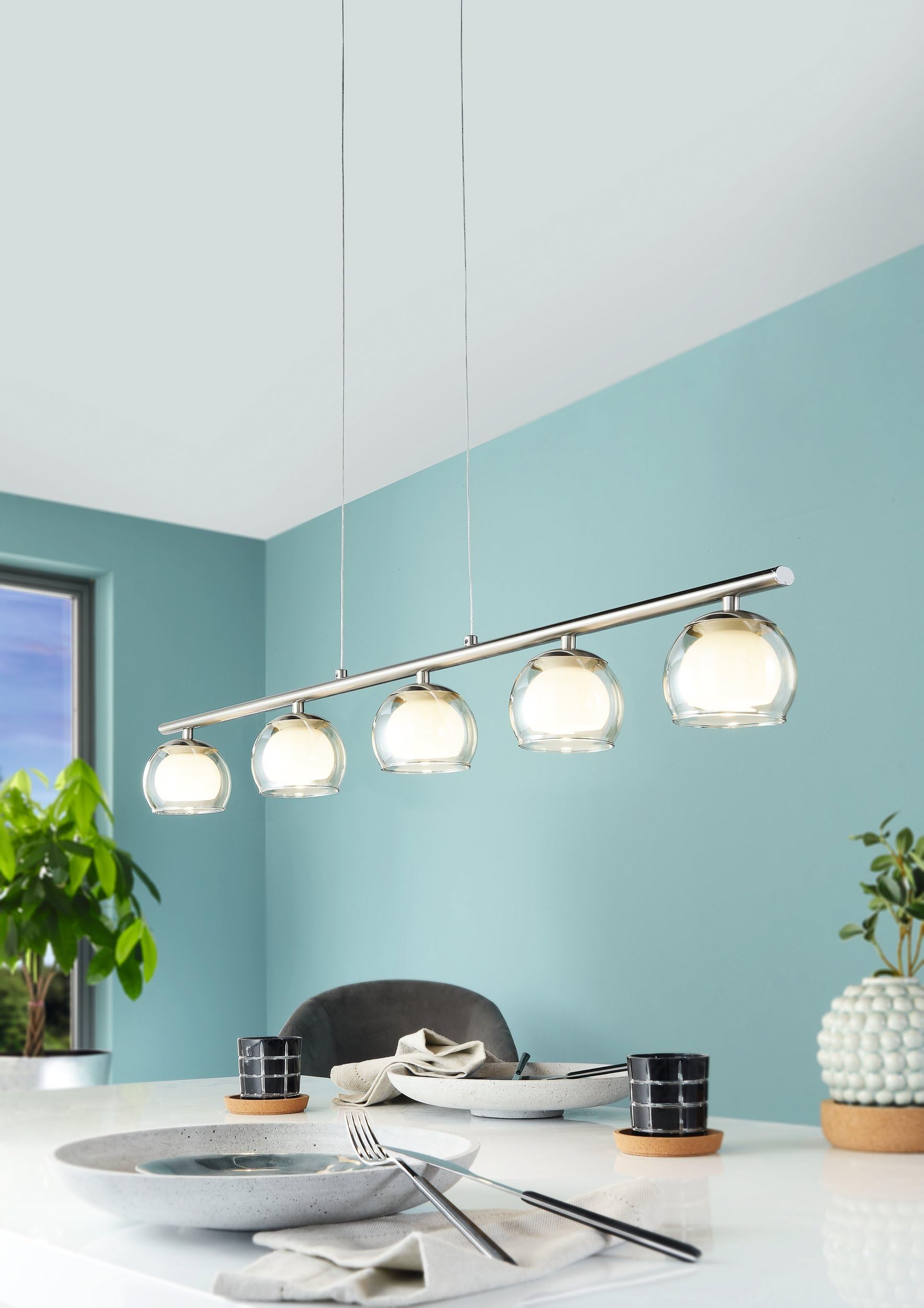 eglo-ascolese-led-pendelleuchte-5-flammig-nickel-matt-amber-90-cm image 3