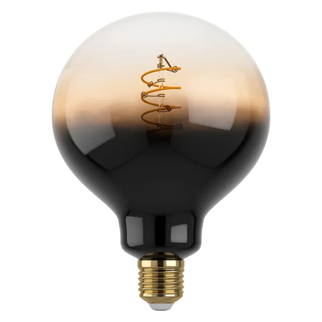 eglo-e27-globe-spiral-led-retro-gl-hbirne-g125-sand-schwarz-dimmbar-4-w-1700-k image 1