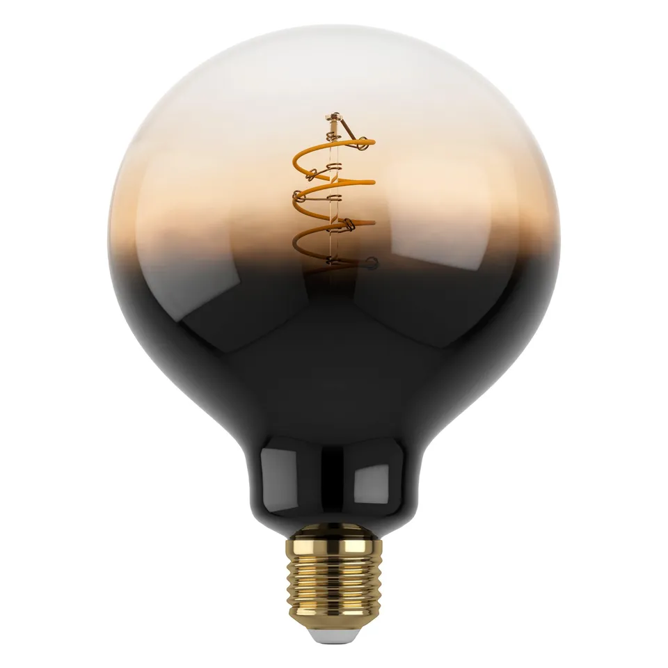 eglo-e27-globe-spiral-led-retro-gl-hbirne-g125-sand-schwarz-dimmbar-4-w-1700-k image 1