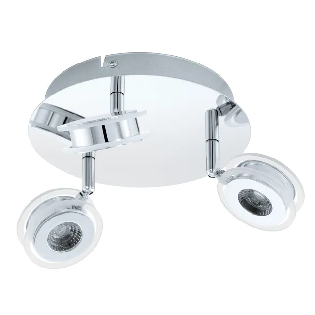 eglo-sarolo-led-deckenstrahler-3-flammig-rund-edelstahl-chrom-kunststoff-transpa image 1