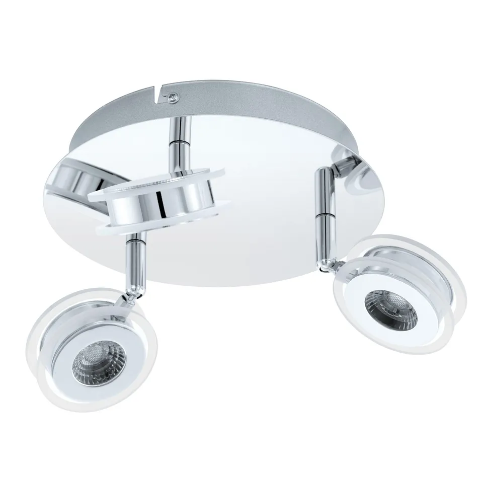 eglo-sarolo-led-deckenstrahler-3-flammig-rund-edelstahl-chrom-kunststoff-transpa image 1