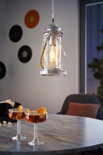 eglo-bradford-vintage-pendellampe-laterne-stahl-silber-antik-klares-glas-e27 image 6