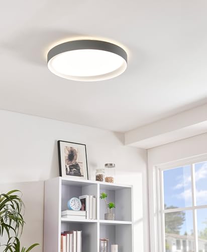 eglo-laurito-led-deckenleuchte-49-cm-mit-fernbedienung-grau-wei image 7