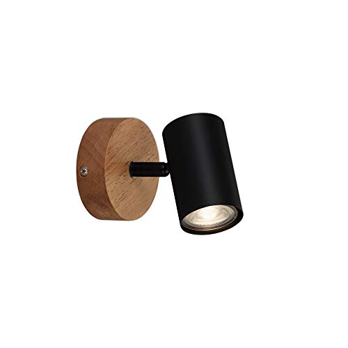 briloner-wandleuchte-innen-schwenkbar-vintage-holzbasis-schwarz-gold-gu10 image 7