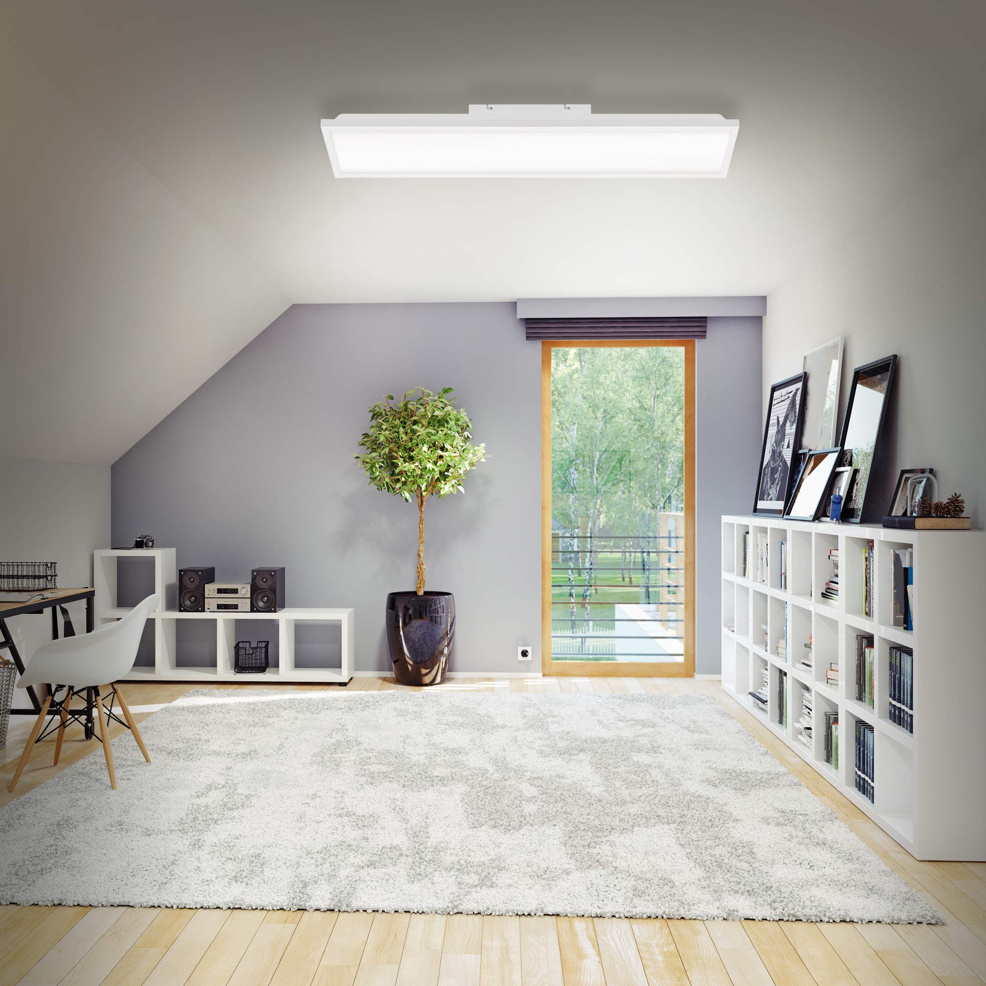 briloner-led-panel-dimmbar-wifi-wei-100x25cm-cct-app-fernbedienung image 5