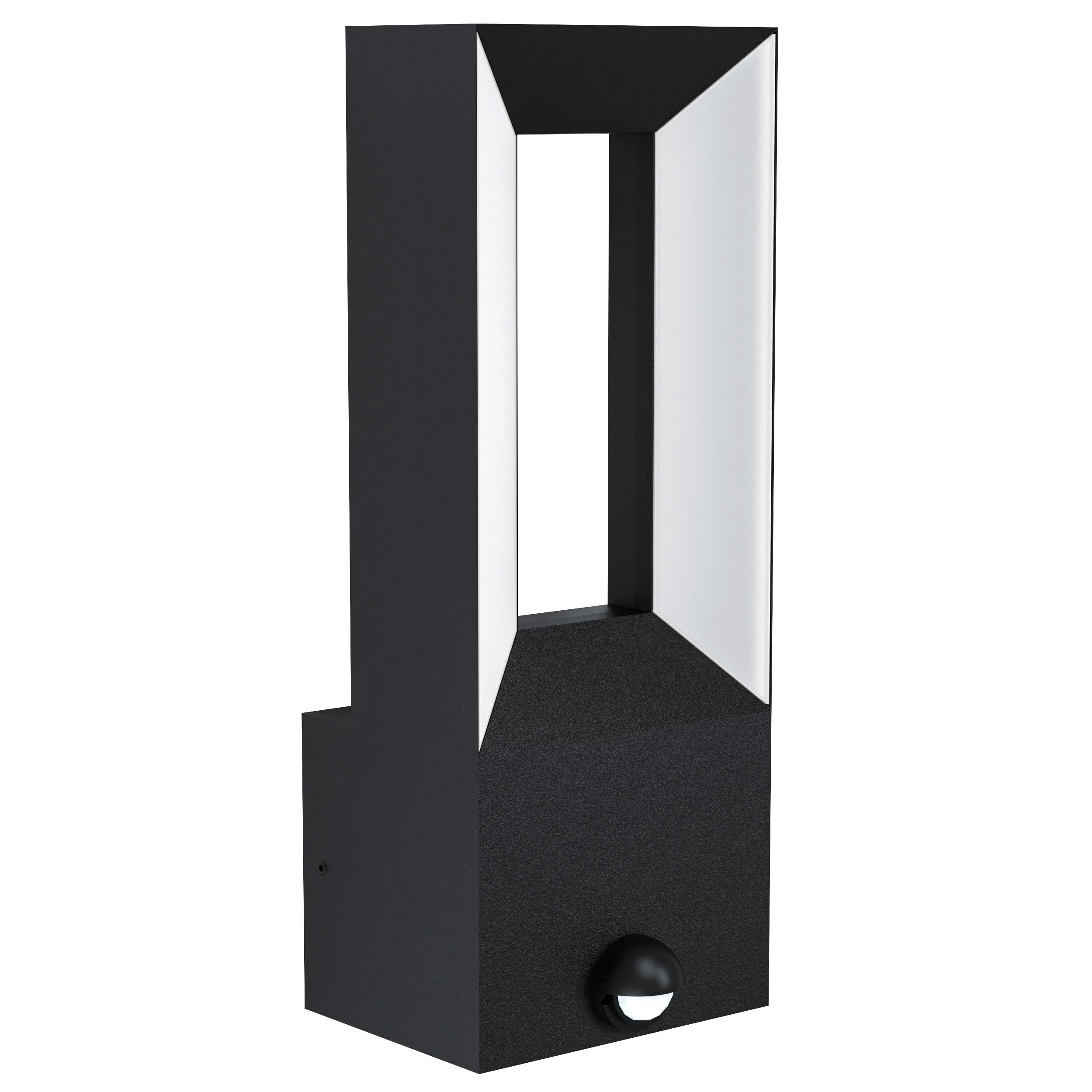 eglo-riforano-led-au-en-wandleuchte-mit-bewegungsmelder-ip44-schwarz image 1