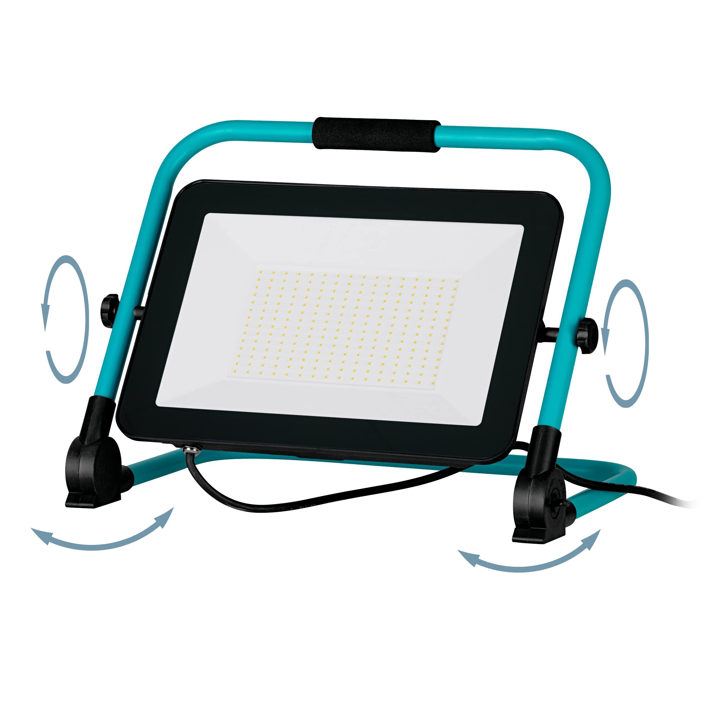 eglo-led-baustrahler-150w-11900lm-ip65-t-rkis-schwarz-schwenkbar image 5