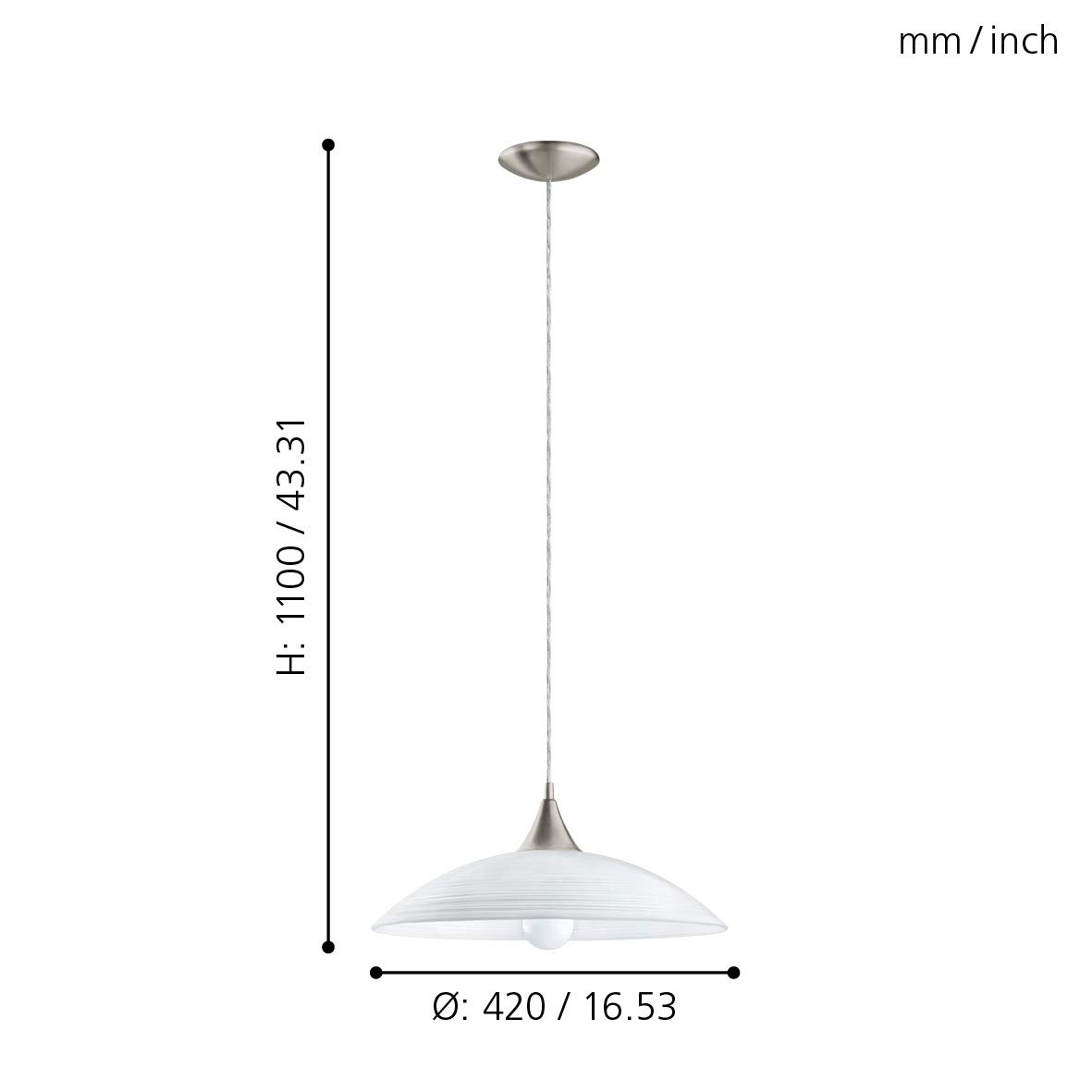 eglo-pendelleuchte-lazolo-1-flammige-h-ngelampe-nickel-matt-wei-e27 image 3