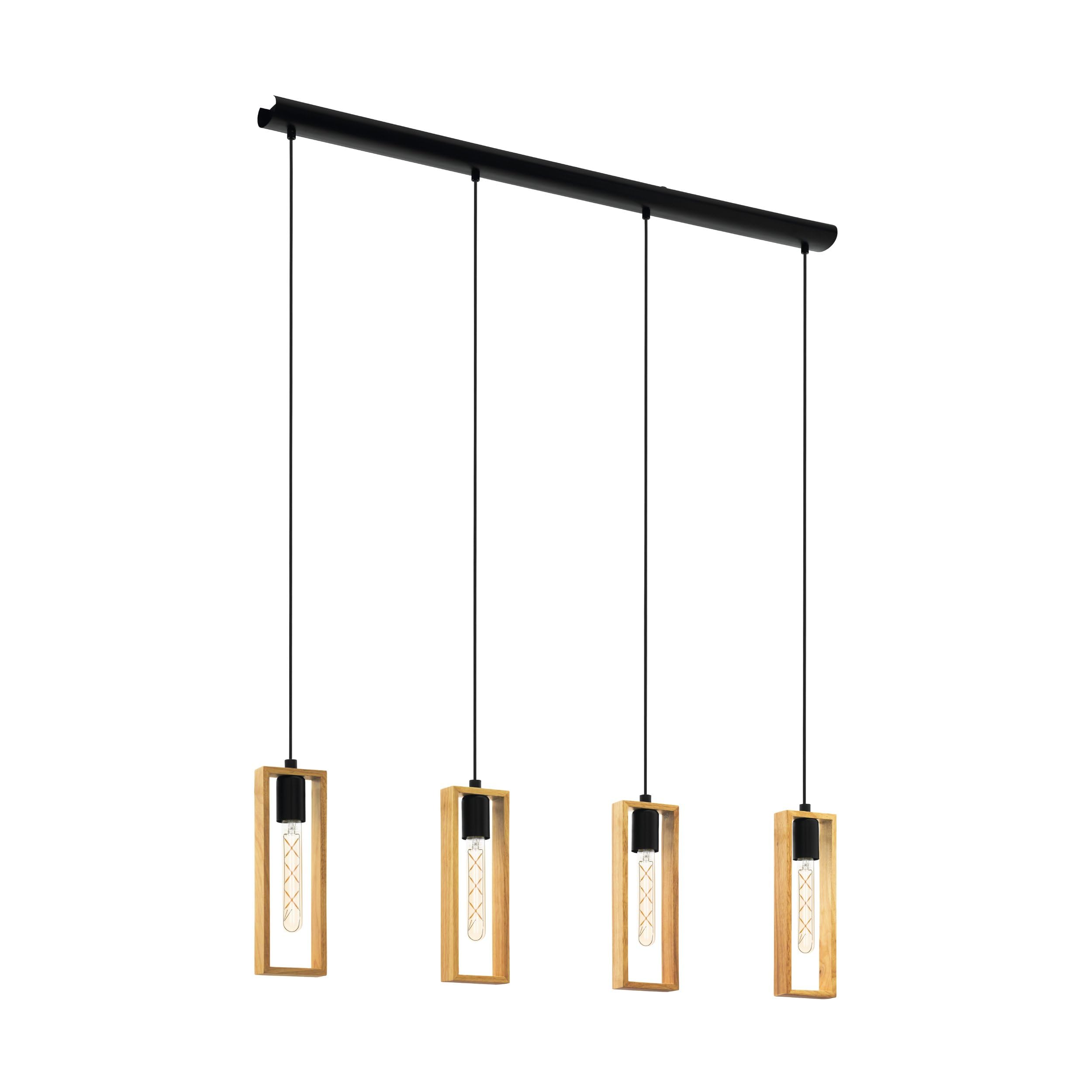 eglo-littleton-pendellampe-vintage-industrial-stahl-holz-e27-schwarz-braun-fsc image 8