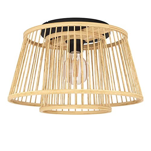 eglo-hykeham-deckenleuchte-2-flammig-bambus-boho-e27-38-cm image 6