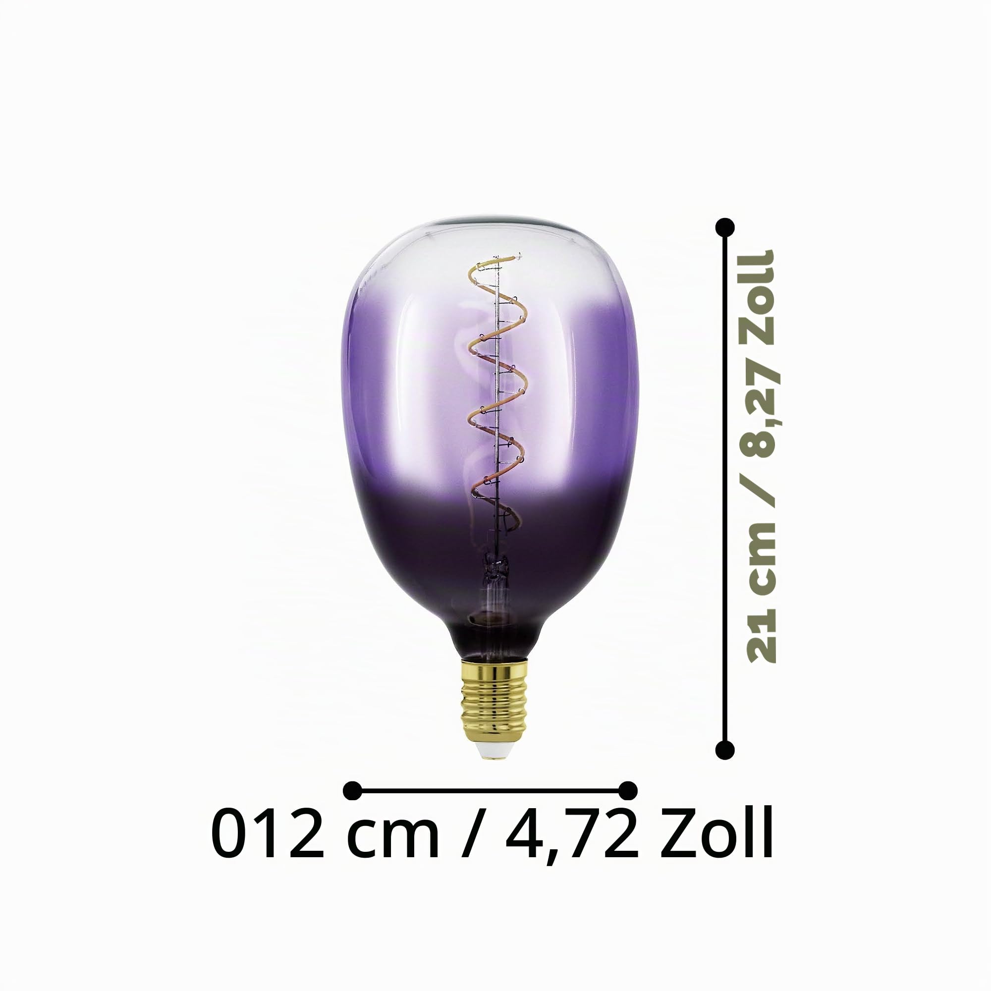 eglo-xxl-e27-led-spiral-gl-hbirne-t120-dimmbar-4w-violett-schwarz-1800k image 3
