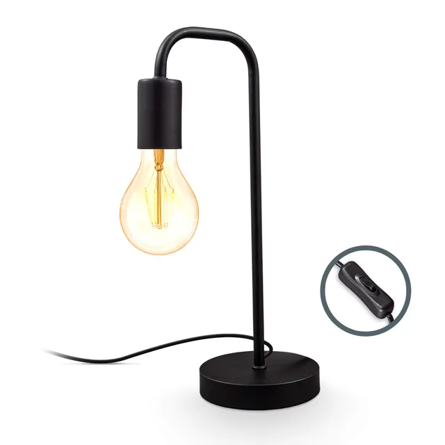 briloner-b-k-licht-nachttischlampe-vintage-e27-max-10-watt-13x38-cm-schwarz image 1