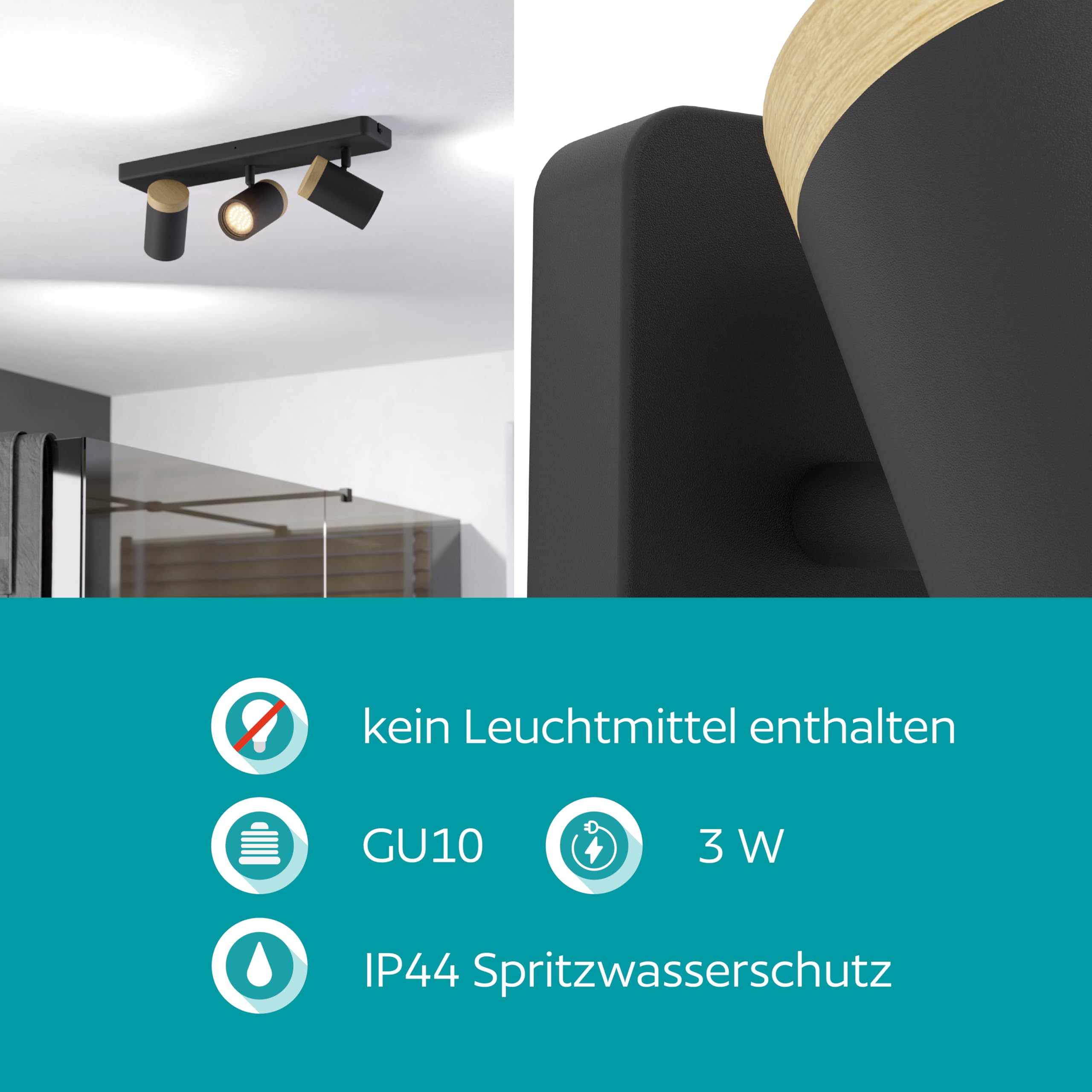 eglo-consuma-deckenlampe-3-flammig-spotbalken-gu10-ip44-stahl-schwarz-mit-holz image 5