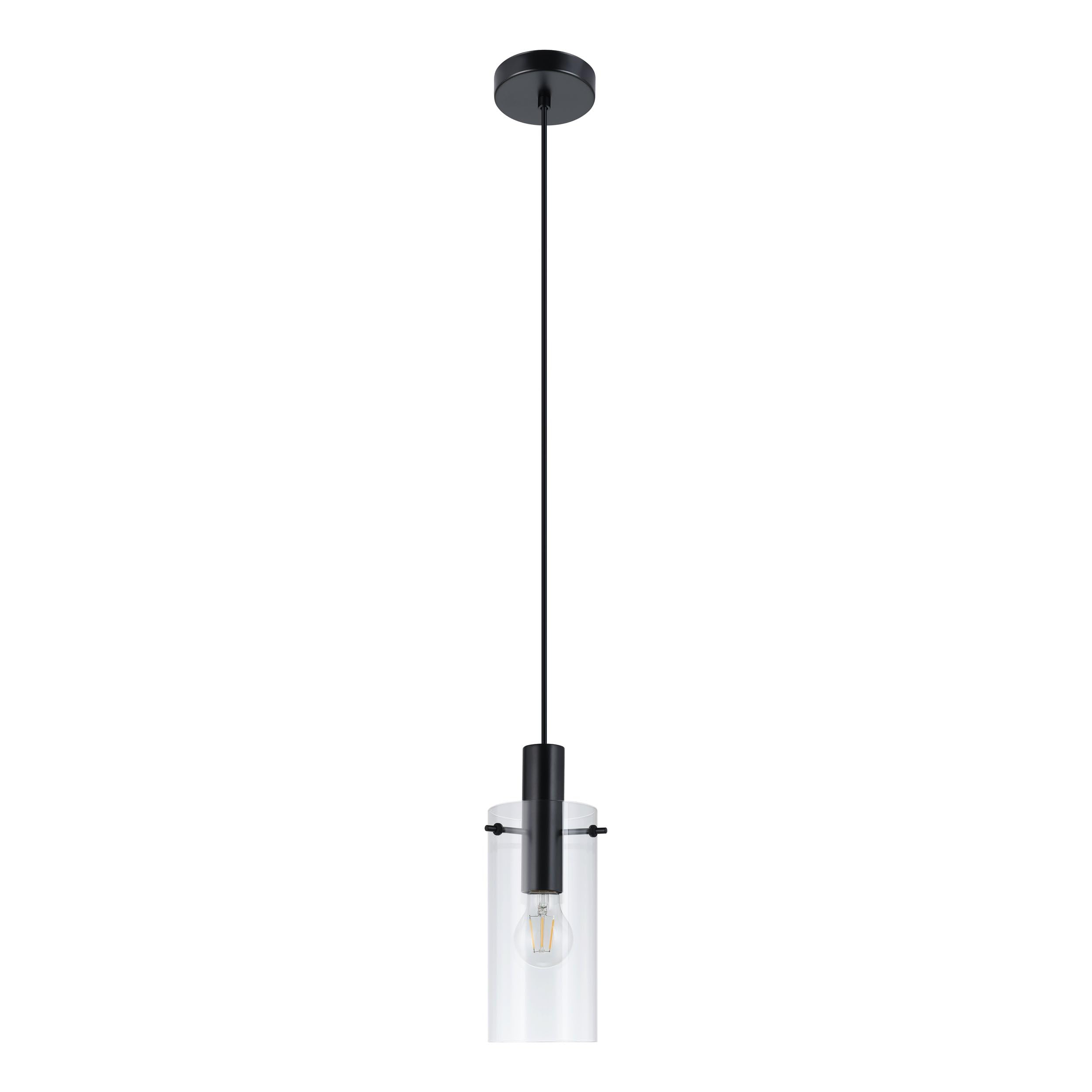 eglo-montefino-pendelleuchte-1-flammig-h-ngelampe-schwarz-mit-klarglas-e27 image 2