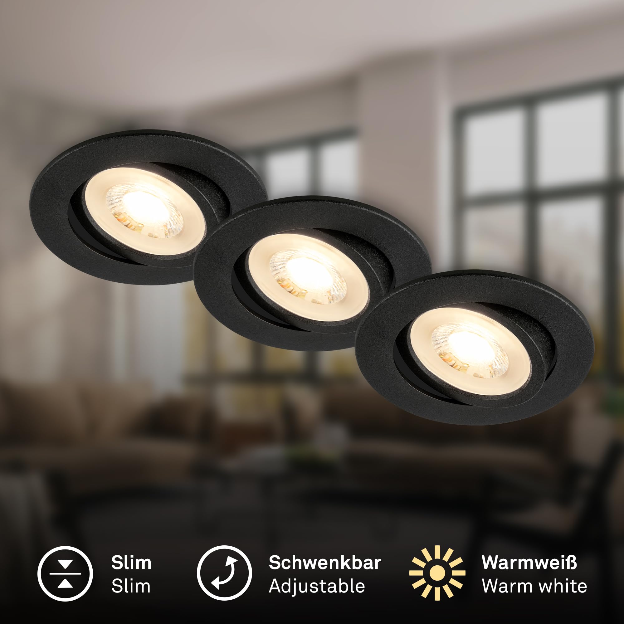 briloner-3er-set-led-einbaustrahler-230v-schwenkbar-gu10-warmwei-68mm-lochma-sch image 2