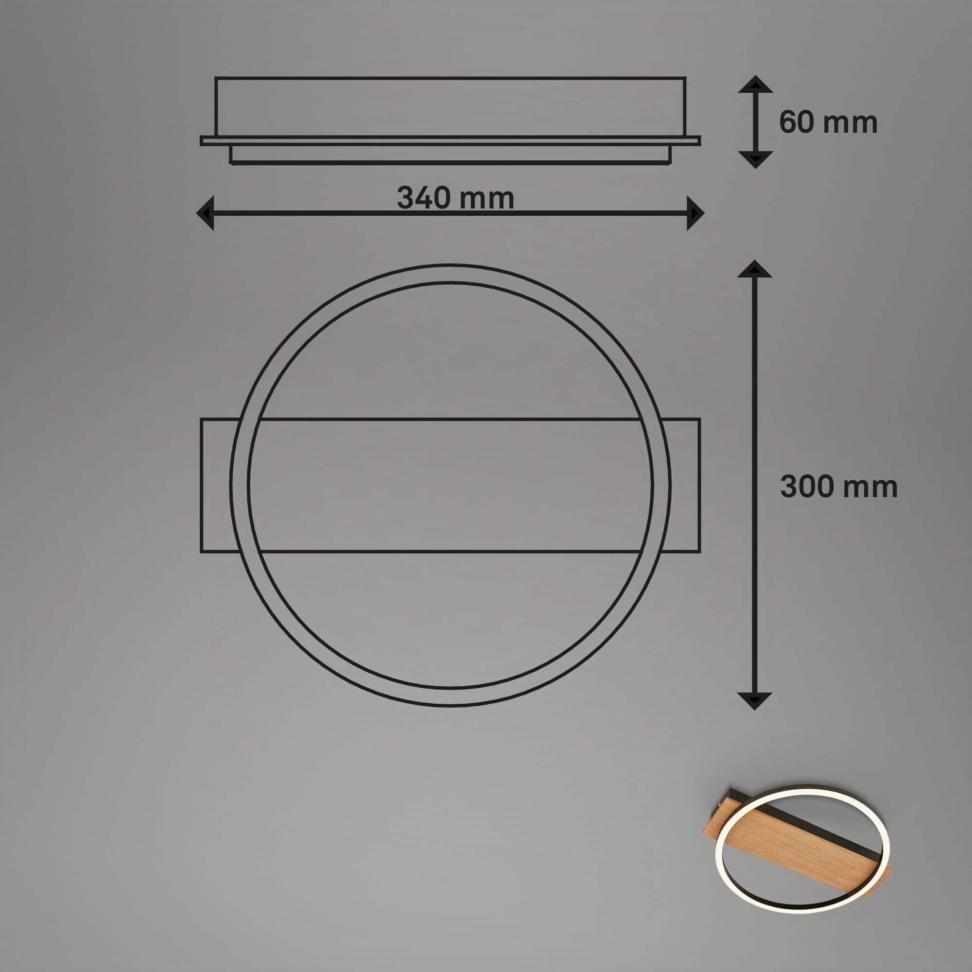 briloner-led-deckenlampe-rund-holzdekor-13w-1400lm-3000k-schwarz-holz image 6