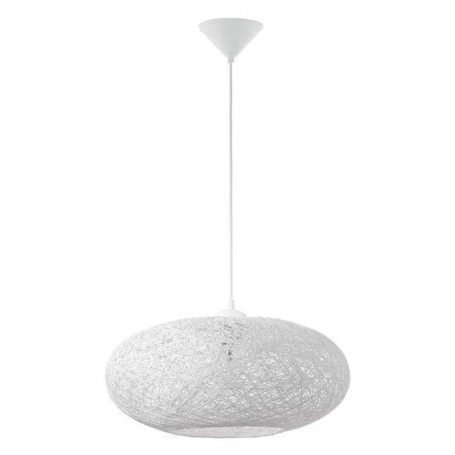 eglo-campilo-pendelleuchte-e27-wei-textil-faden-45-cm image 1