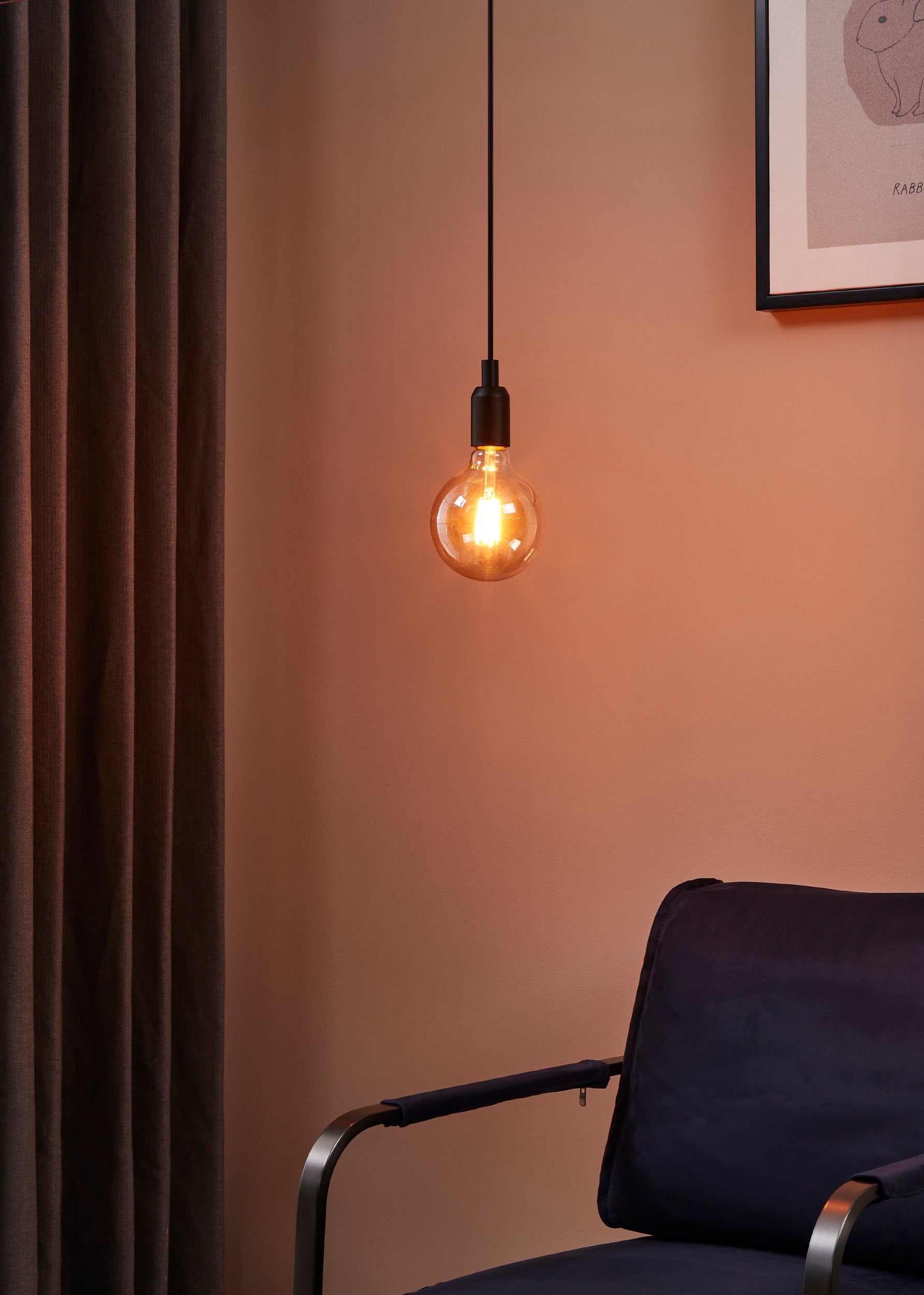 eglo-e27-led-lampe-golden-vintage-g125-dimmbar-4w-warmwei image 2