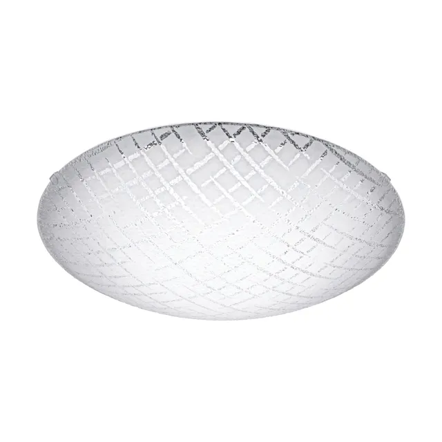 eglo-riconto-1-led-deckenleuchte-25-cm-wei-geriffeltes-glas-950lm-3000k image 1