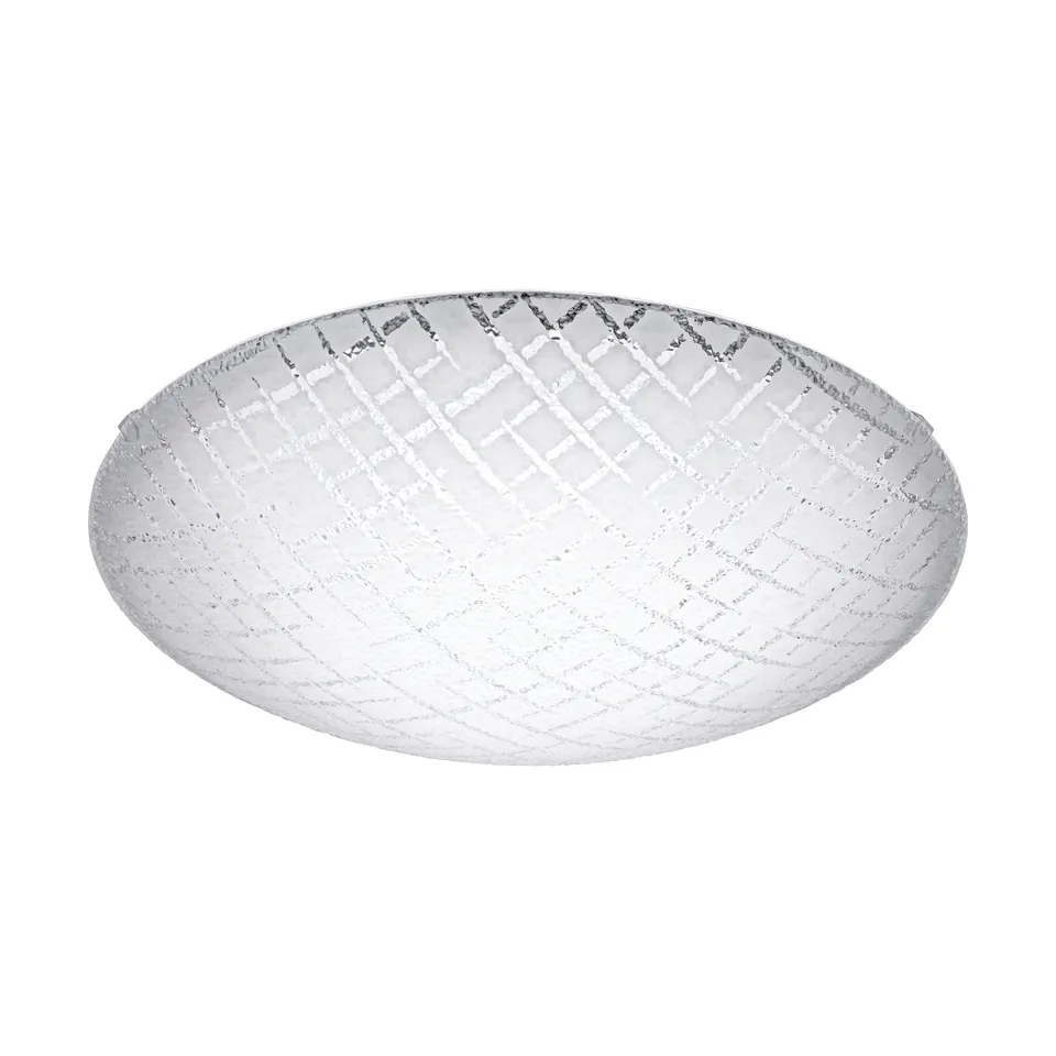 eglo-riconto-1-led-deckenleuchte-25-cm-wei-geriffeltes-glas-950lm-3000k image 1